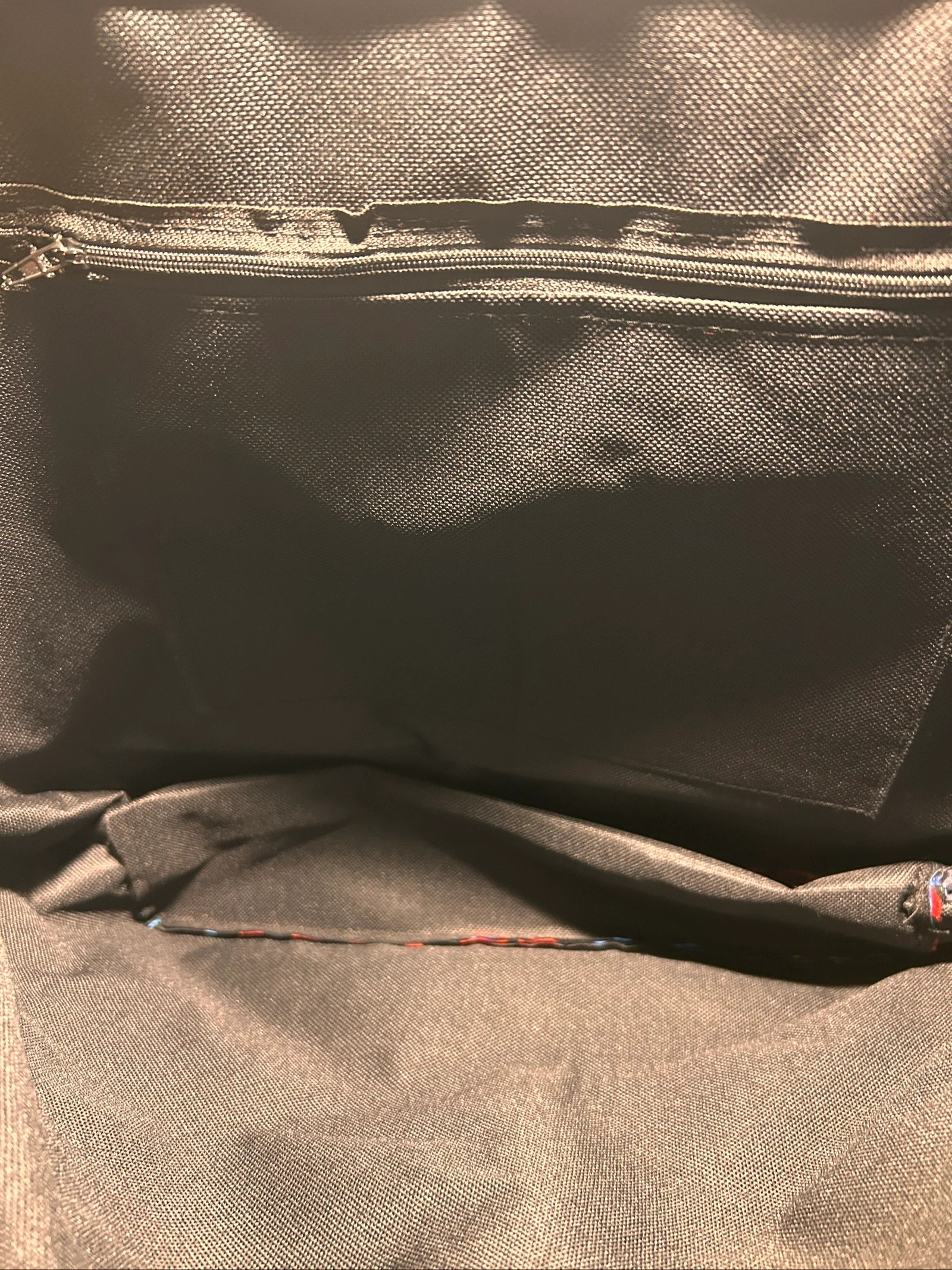 Blauw rood geel wax winkeltas – Handgemaakte robuuste tas – Gevoerde draagtas – Tas met ritssluiting – Unieke stuk – photo 6